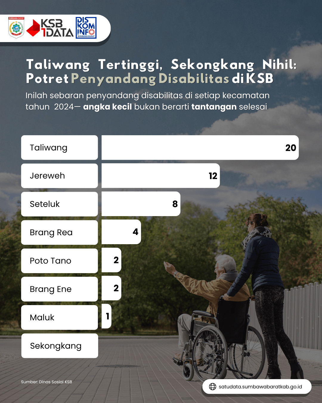 Penyandang Disabilitas Menurut Kecamatan Tahun 2024